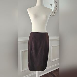 Dark Brown Pencil Skirt - Size 4